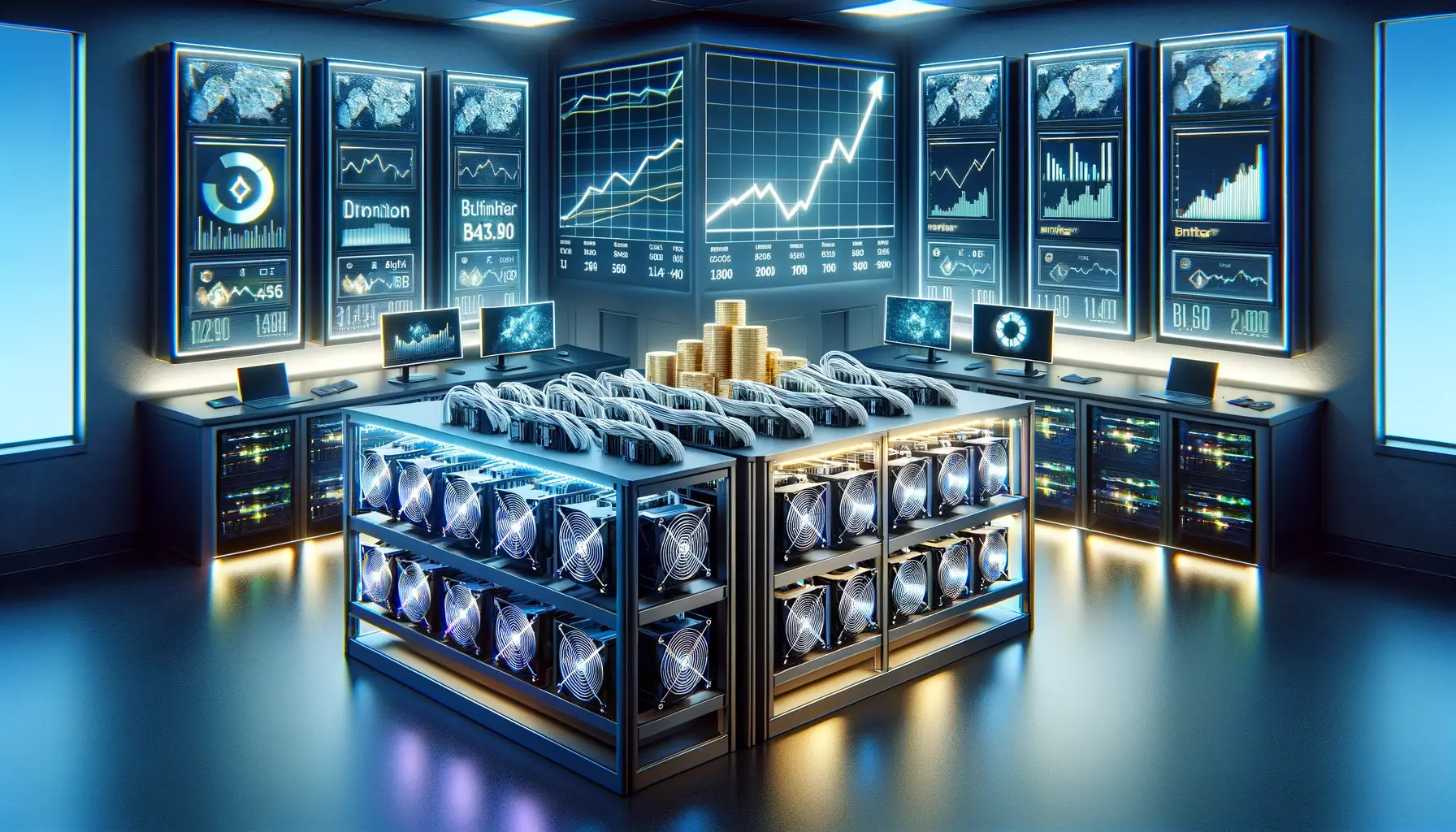 Bitmain Antminer L7, a high-performance Scrypt algorithm miner with a hashrate of 9.05Gh/s and power consumption of 3425W, designed for Litecoin and Dogecoin mining.