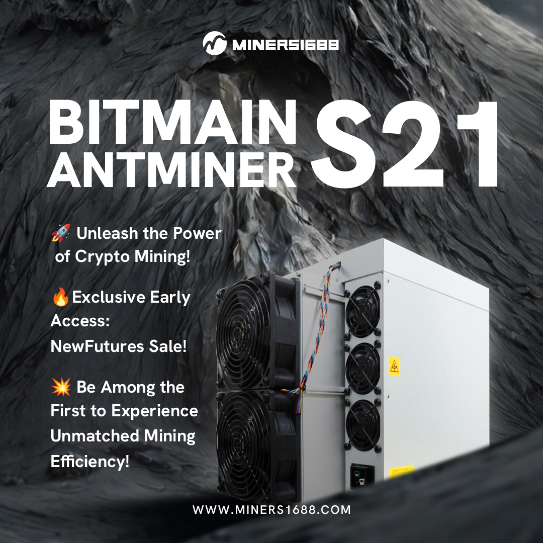 Bitmain Antminer S21, a high-performance Bitcoin mining machine with a hashrate of 200Th/s and power consumption of 3500W, designed for SHA-256 algorithm mining.